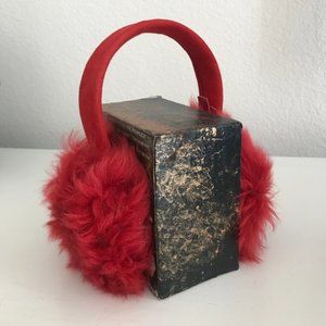 NWT - Chas Mackenzie Red Shearling Earmuffs